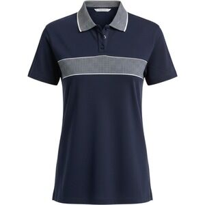 Scott James Polo Shirt Men's Medium Navy Short Sleeve Casual Golf